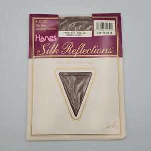 VTG 80s Hanes Silk Reflections Pantyhose Silky Sheer AB Style 715 Barely There
